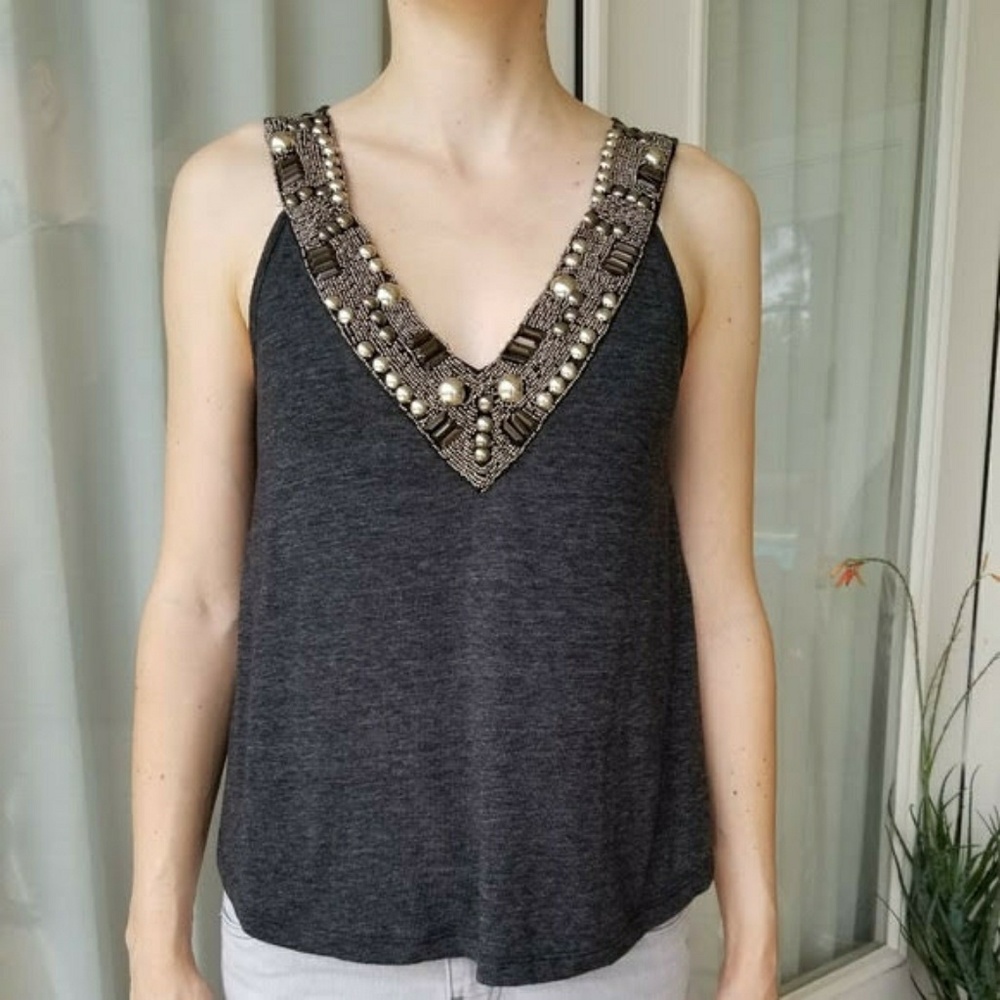 Silence + Noise Beaded Top